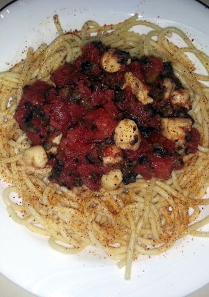 A picture of Baby Scallop Pasta.