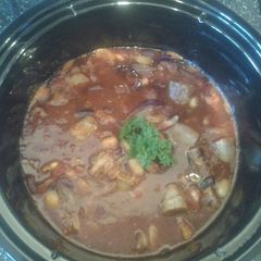 A picture of Crockpot Sausage and Bean Casserole.