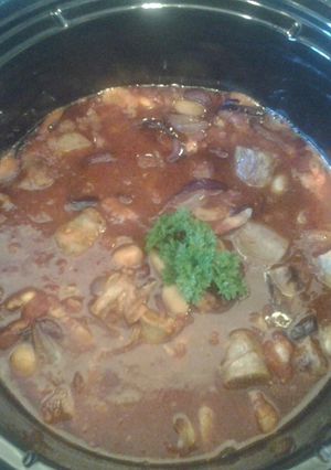 A picture of Crockpot Sausage and Bean Casserole.