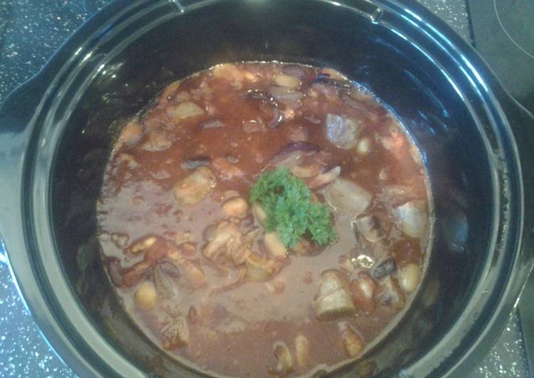 Recipe of Quick Crockpot Sausage and Bean Casserole