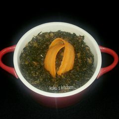 A picture of Coconut sukuma wiki (Kales).