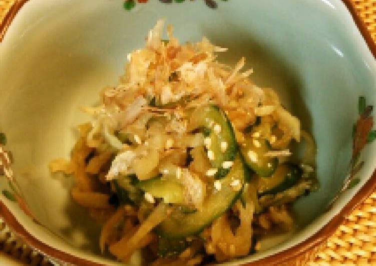 Simple Way to Prepare Speedy Mixed Cucumber and Kiriboshi Daikon Salad