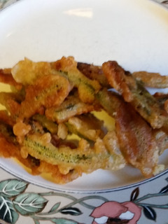 A picture of Beer battered fresh green beans.