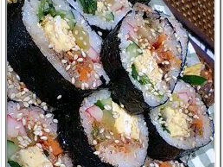 Easy Steps Make Recipes Gimbap: Korean Nori Seaweed Rolls the Perfect Tasty.
