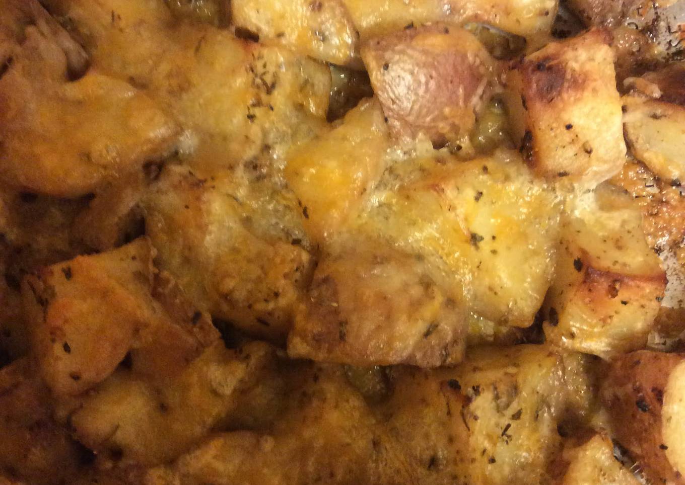 Cheesy Italian Herb Roasted Red Potatoes