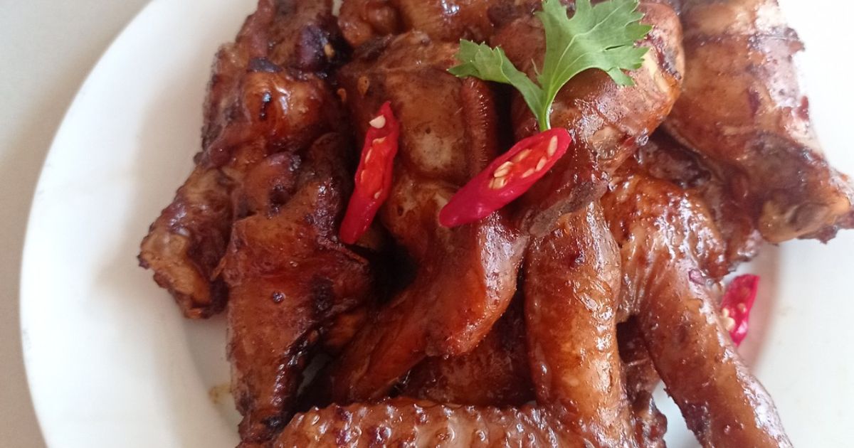 Sayap Ayam Panggang Kopi Pedas