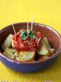 Tapas Patatas Bravas with Spicy Tomato Sauce