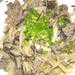 A picture of Beef and Potato Stir-Fry with Shio-Konbu.