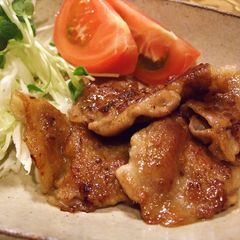 A picture of Pan Fried Pork with Grainy Mustard.