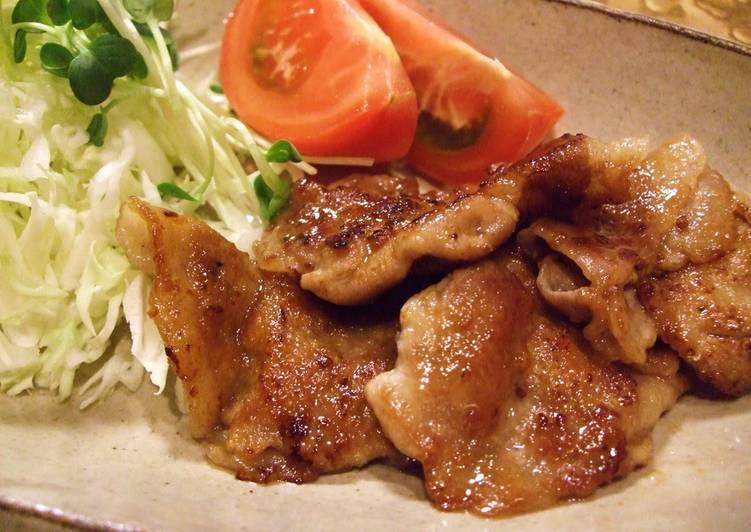 Recipe of Homemade Pan Fried Pork with Grainy Mustard