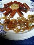 Vienna sausages and naked onion rings