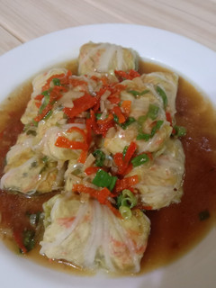 Foto resep Sawi putih ayam gulung
