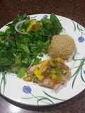 Tilapia with mango salsa