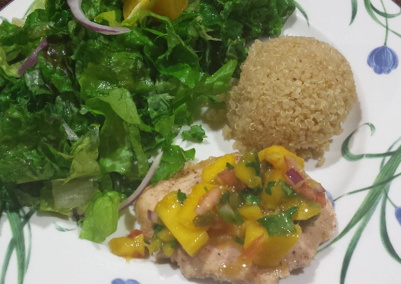 Tilapia with mango salsa