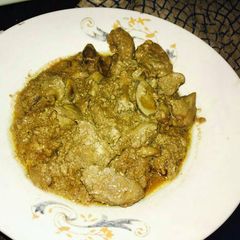 Ox liver with onion A picture of Ox liver with onion.