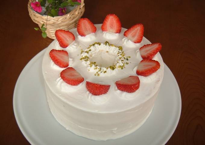 Strawberry lychee chiffon cake