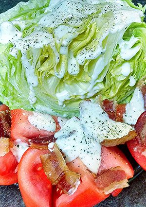 A picture of "Steakhouse" Wedge Salad.