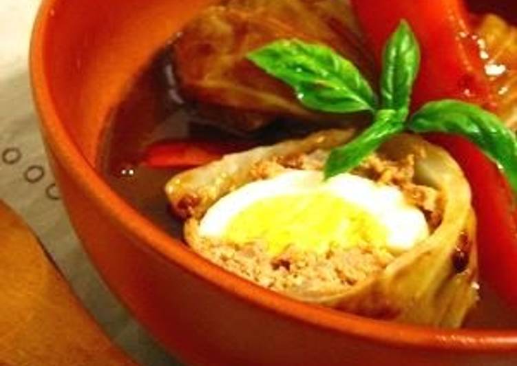 Recipe of Homemade Stuffed Cabbage with Egg