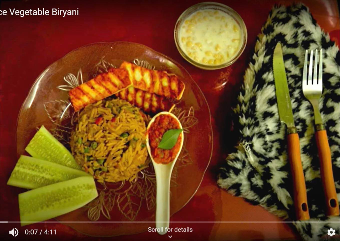 Brown rice vegetable biryani