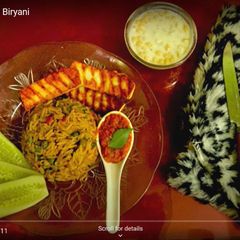A picture of Brown rice vegetable biryani.