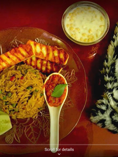 A picture of Brown rice vegetable biryani.