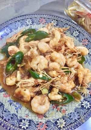 Foto resep Udang saos tiram super pedas 🔥🔥