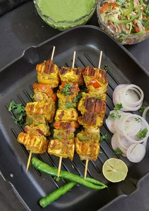 A picture of Grilled Paneer Tikka.