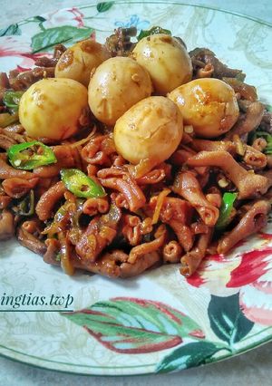 Foto resep Tumis Telur Puyuh dan Usus Lombok Ijo