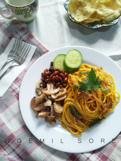 Foto resep Spaghetti Aceh, mie aceh tapi pakai spaghetti