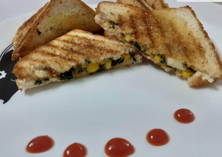 Recipe of Appetizing Cheese corn sandwich