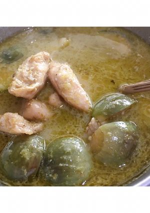 รูปของ แกงเขียวหวานไก่ใส่มะเขือ