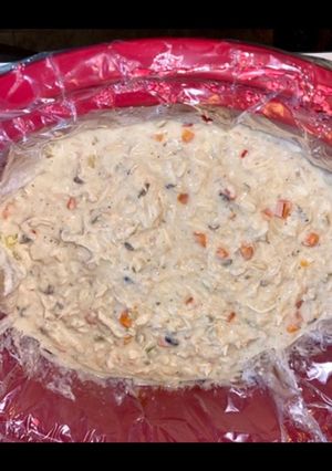 A picture of Slow Cooker Creamy Chicken and Wild Rice Soup.