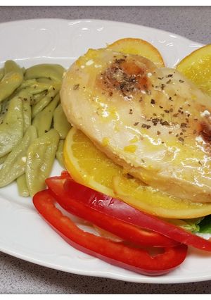 Hình của món Ức gà nướng cam mật ong #gymer #cleaneating.