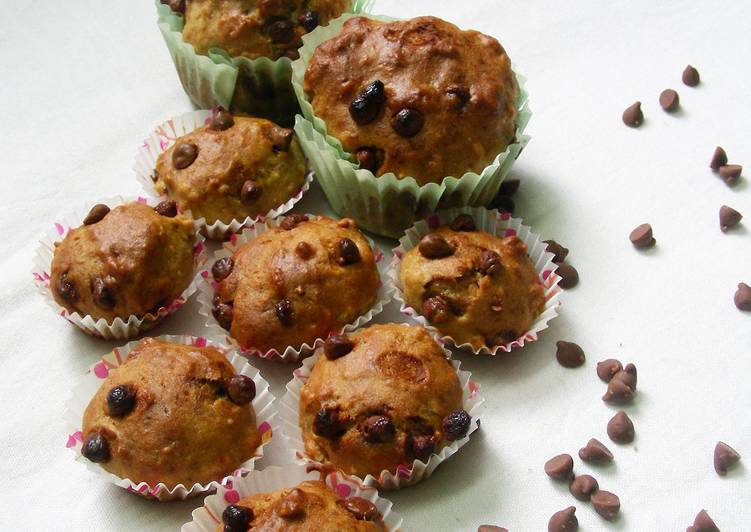 Step-by-Step Guide to Prepare Homemade Banana Chocolate Chip Muffins (eggless and butter less)