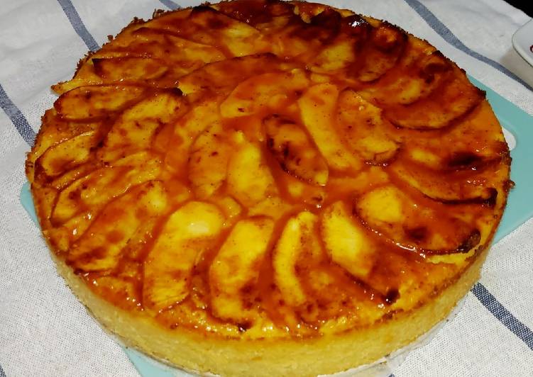 Steps to Prepare Perfect Tarta de manzana fácil y cremosa