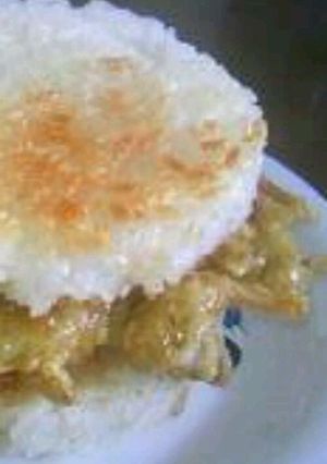 A picture of Japanese Junk Food! Shrimp & Veggie Fritter Rice Burgers.