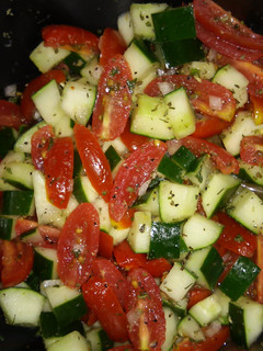 A picture of Cucumber & Tomato Salad.