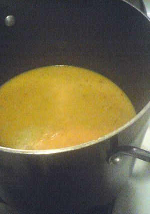 A picture of Butternut Bacon soup * Paleo * Gluten-free * Dairy-free * Egg-free *.