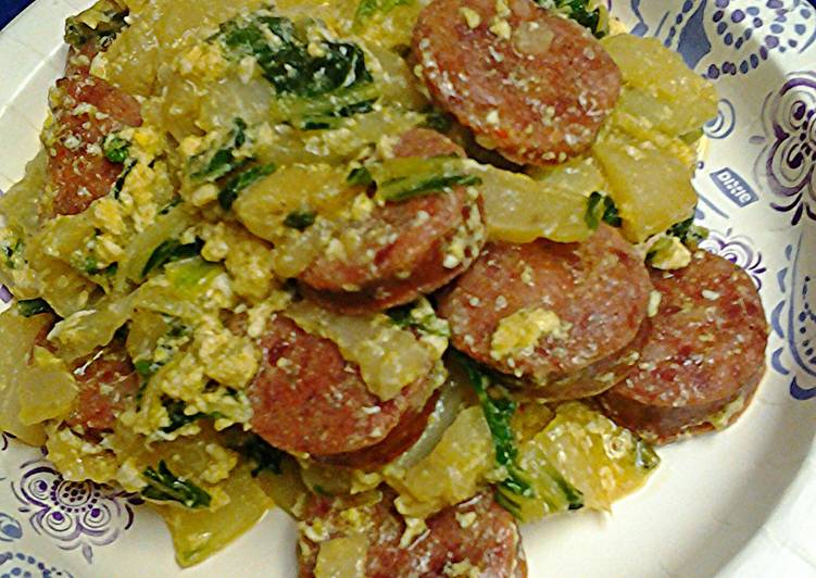Recipe of Perfect Smoked sausage with bok choy( Chinese cabbage)