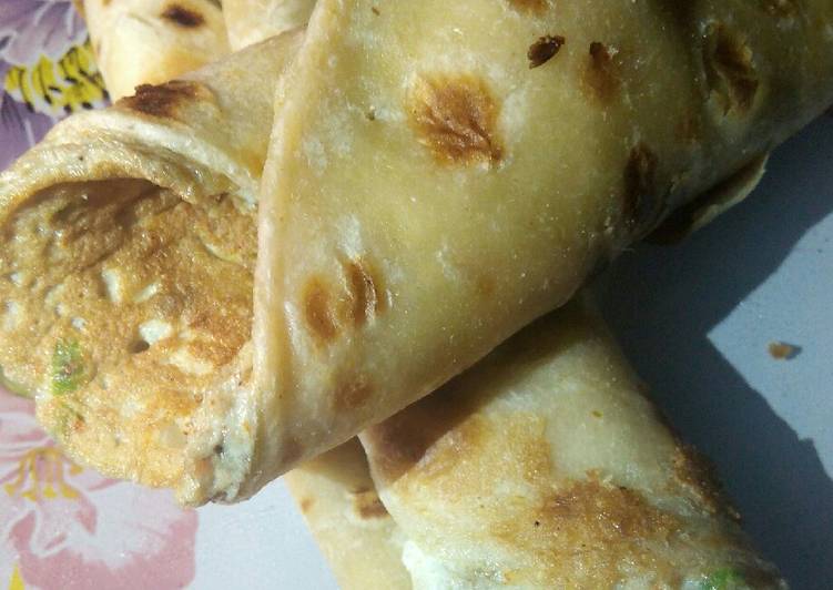 Recipe of Super Quick Homemade Egg paratha wrap