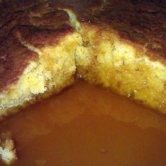 A picture of Golden syrup pudding.