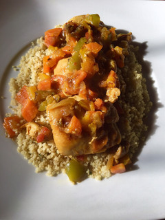 Una foto de Cous cous con pollo con verduras (receta anterior)