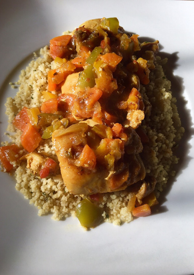 Una foto de Cous cous con pollo con verduras (receta anterior)