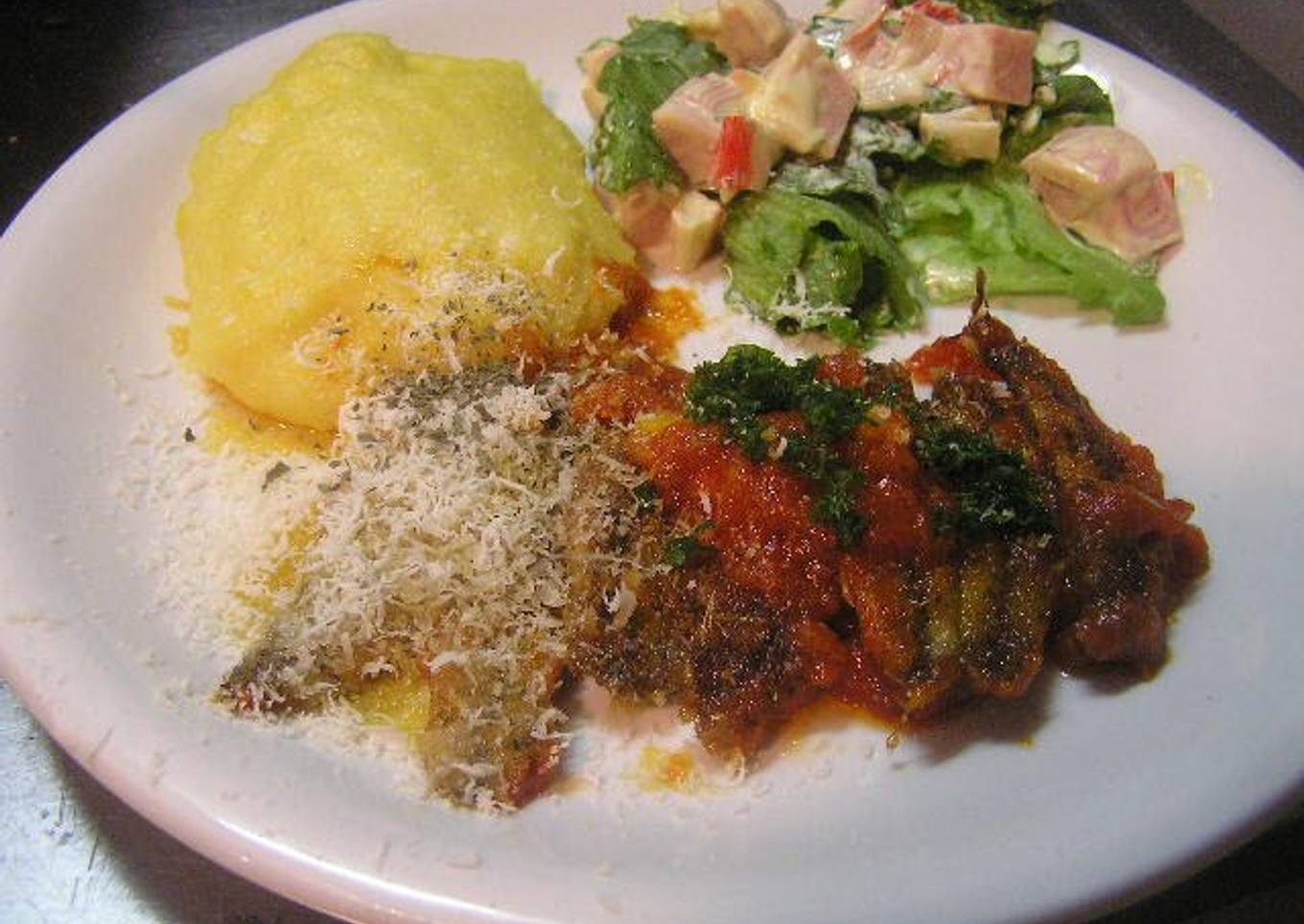 Baby Sardine & Tomato Sauté with Polenta