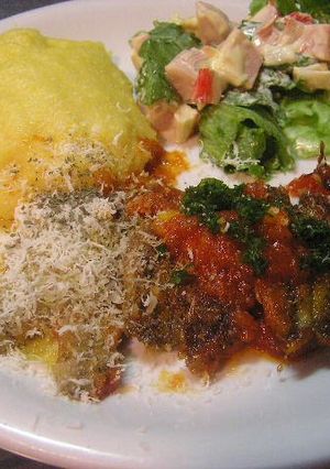 A picture of Baby Sardine & Tomato Sauté with Polenta.