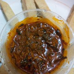 A picture of Yam sauce.