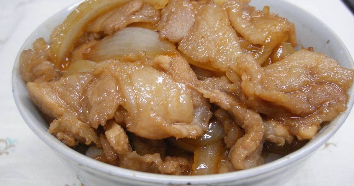 Authentic Pork Rice Bowl with Sweet and Savory Sauce Recipe by cookpad