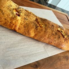 A picture of Sicilian Stromboli.