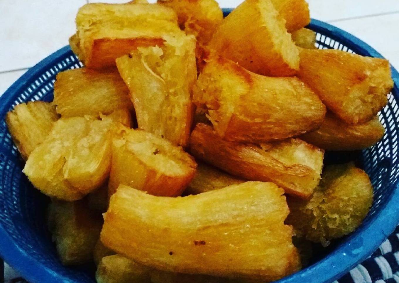 Singkong goreng pecah gurih sempurna tanpa direbus (Resep My Mom