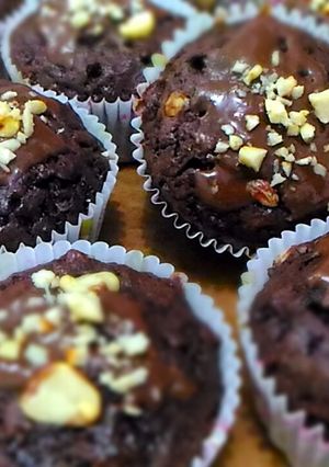 Foto resep Choco Peanut Muffins (no mixer)